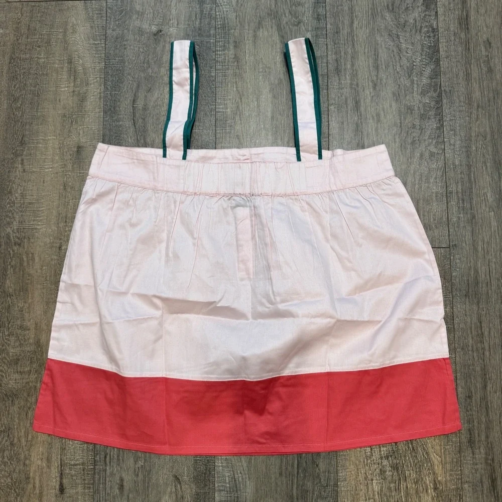 New Lake Pajamas Colorblock Tank Set in Guava XXL Pink‎ Cotton Poplin Shorts